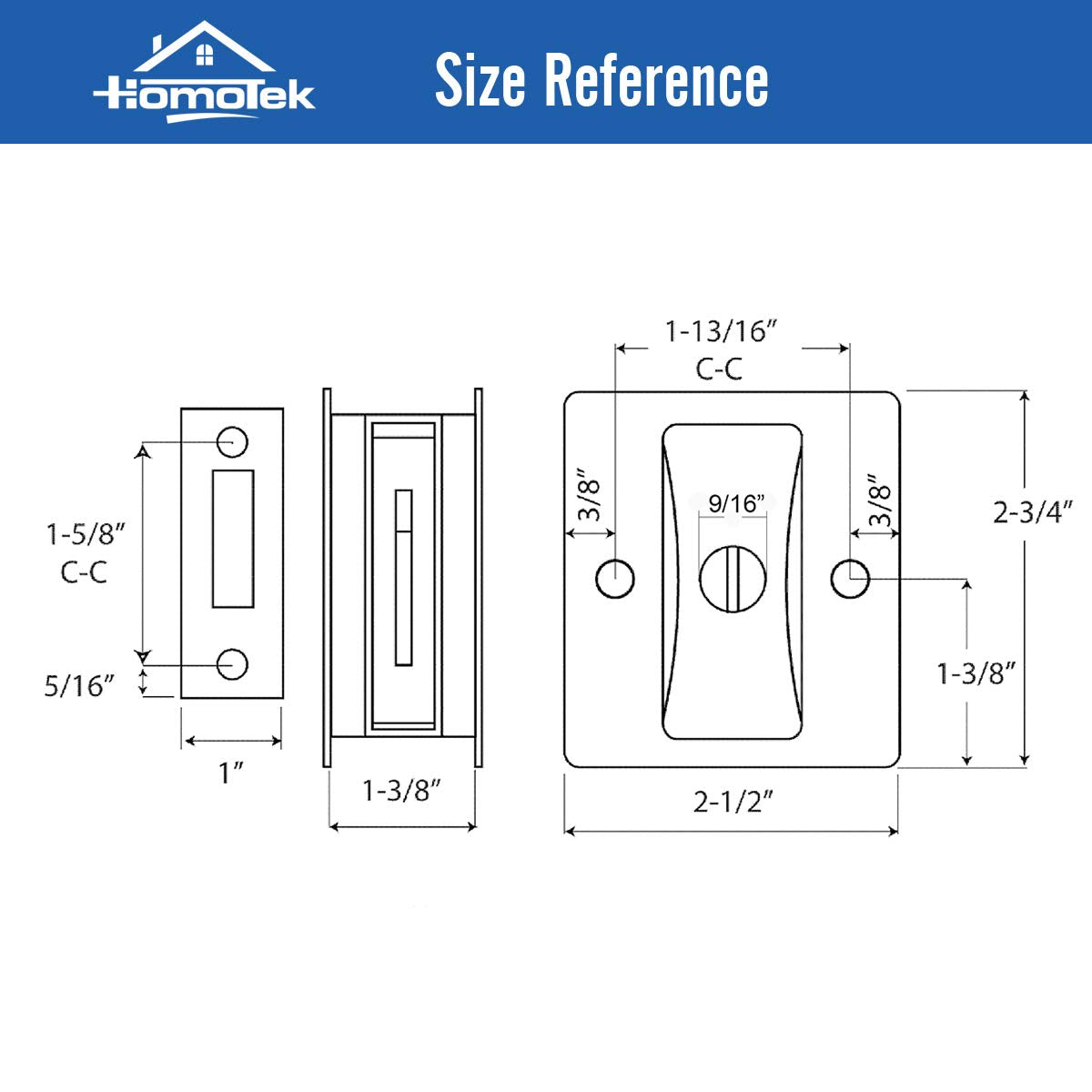 HOMOTEK hardware included for easy installation and replacement