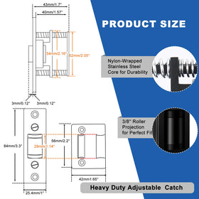 HOMOTEK strike plate zinc alloy close-up highlights durable wear resistance.