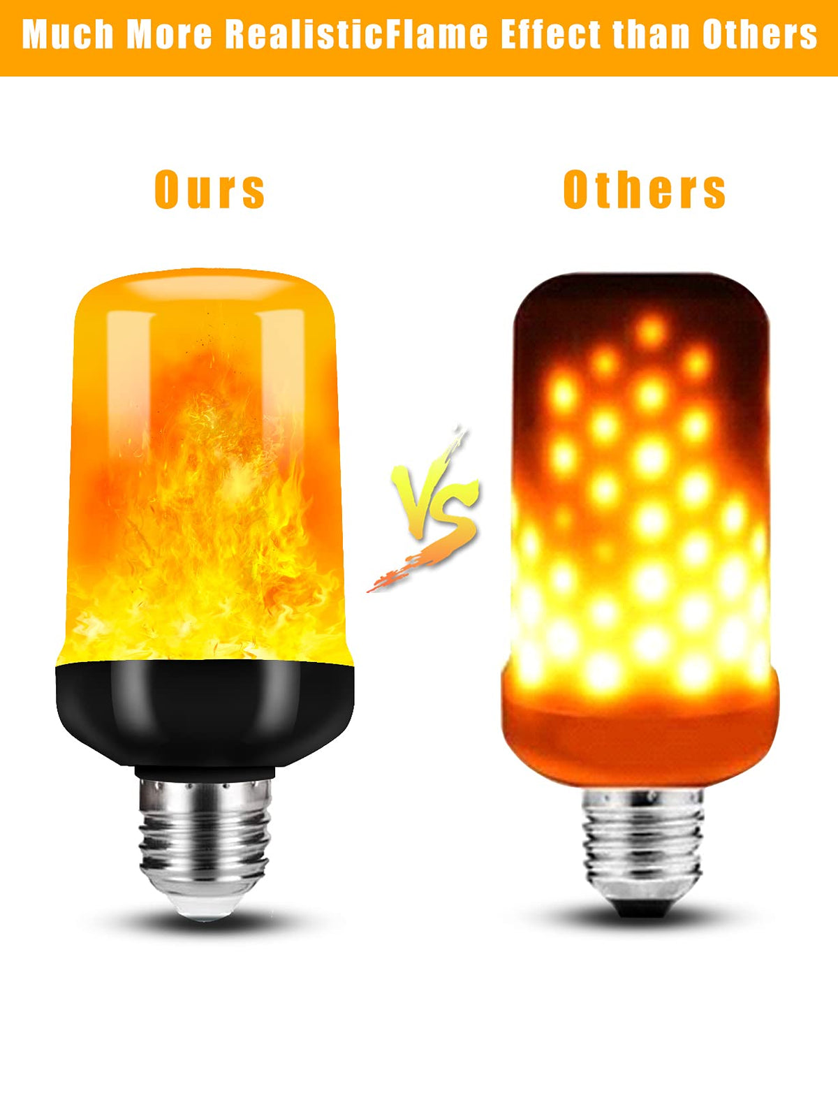 Hompavo flame bulb four modes for versatile ambiance