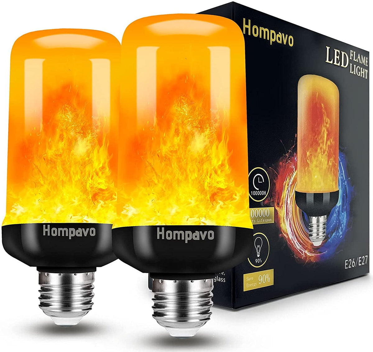 Hompavo flame bulb with wobble effect enhances lanterns and lamps