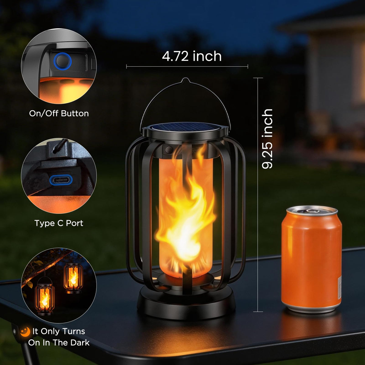 Hompavo Gen2 warm white light enhances patios and gardens.