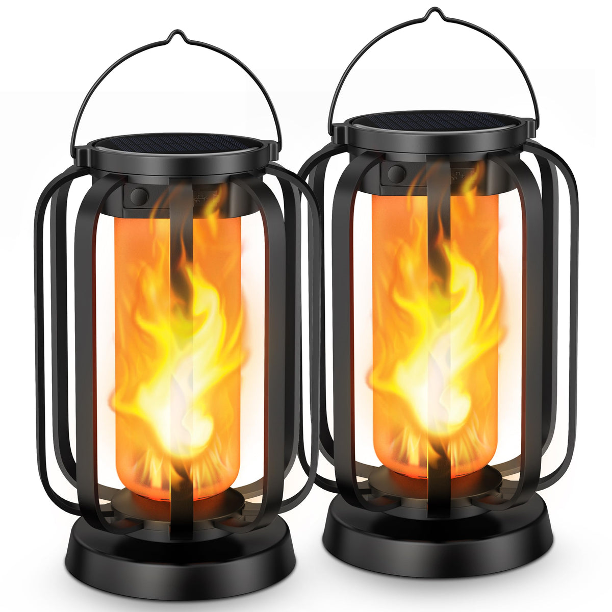 Hompavo Gen2 flame lantern outdoors for cozy path lighting.