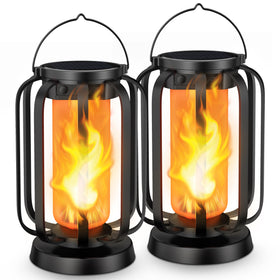 Hompavo Gen2 flame lantern outdoors for cozy path lighting.