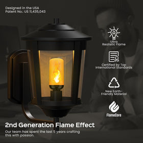 Hompavo Gen2 LED Flame Bulb IP54-rated for outdoor use and year-round decoration.