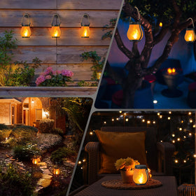 Hompavo Gen2 outdoor lantern enhances garden and patio spaces.