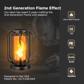 Hompavo Gen2 lantern charging via USB-C and solar power.