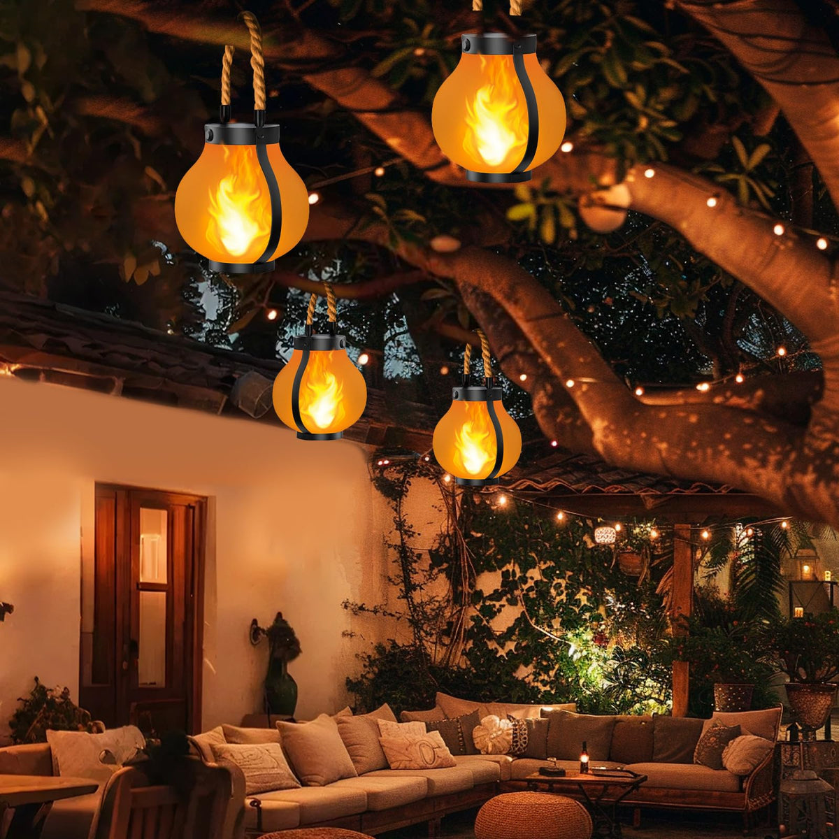 Hompavo Larger Gen2 garden lantern enhances patio decor and ambience