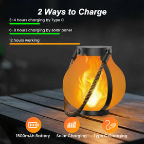 Hompavo outdoor lantern IP65 durable housing withstands weather.