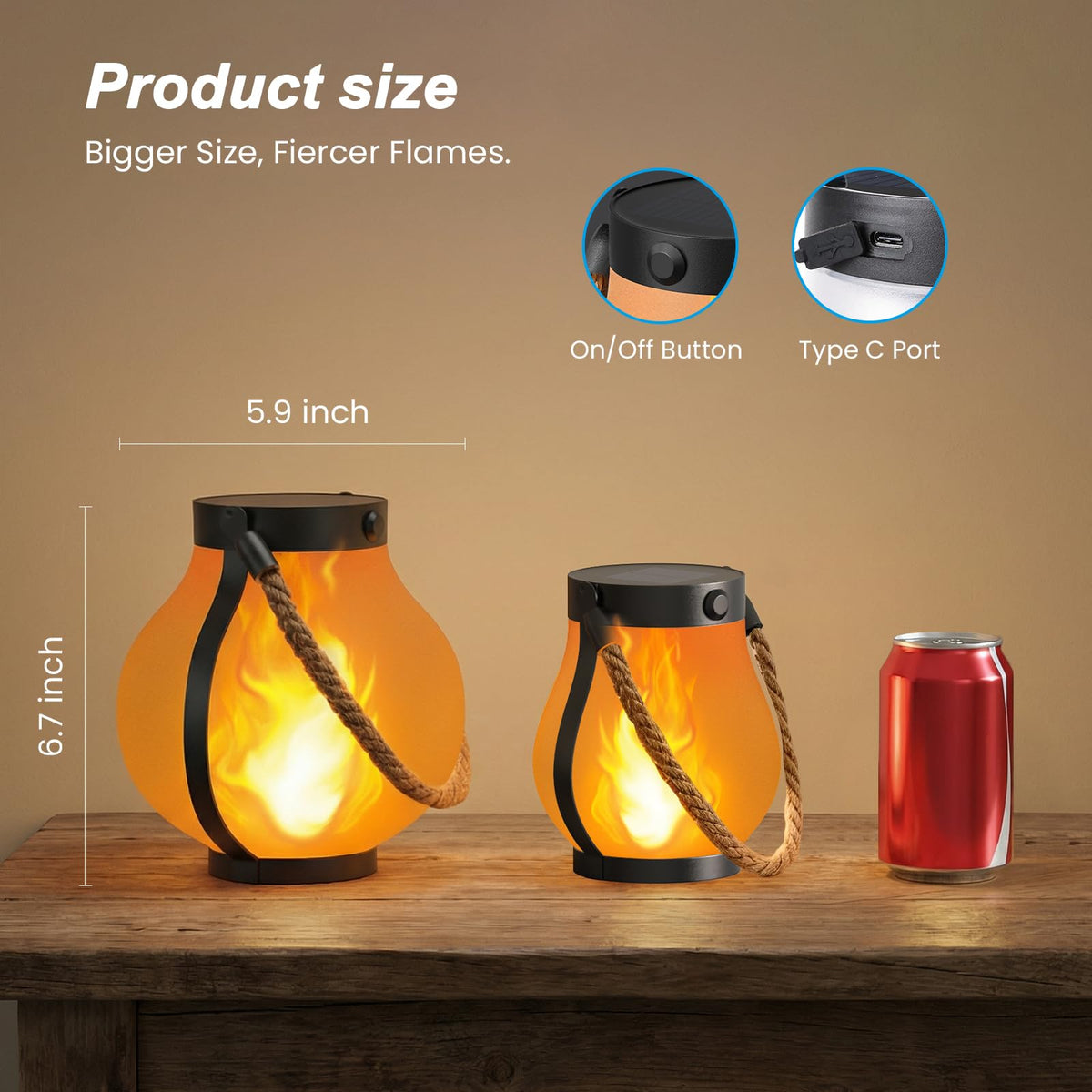 Hompavo Larger Gen2 durable outdoor lantern waterproof for year-round use