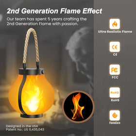Hompavo Larger Gen2 lamp charging via USB-C for quick daytime recharge