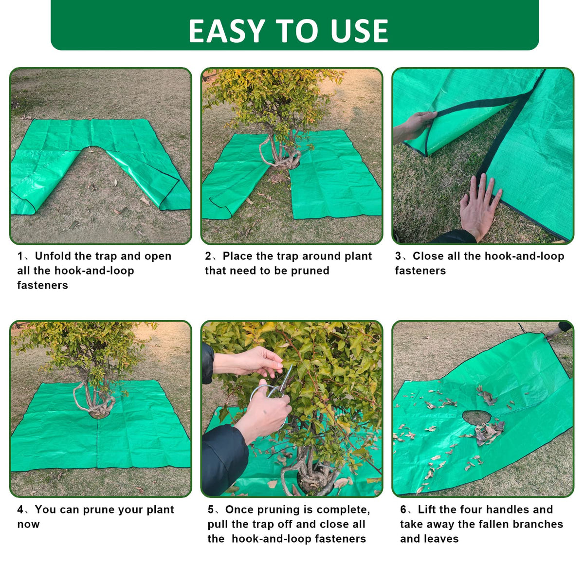 HOMSHIAM center-hole design simplifies pruning setup around plants