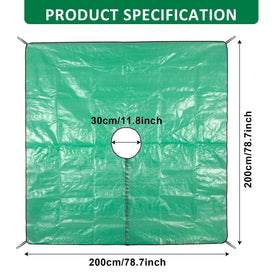 HOMSHIAM pruning tarp with four pull-tabs fixes around trees