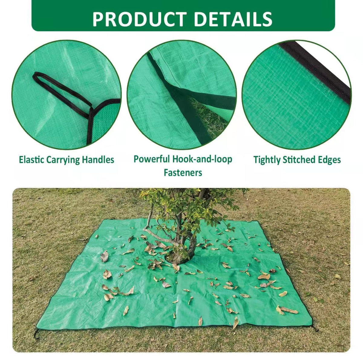 HOMSHIAM waterproof polyethylene tarp provides durable yard protection