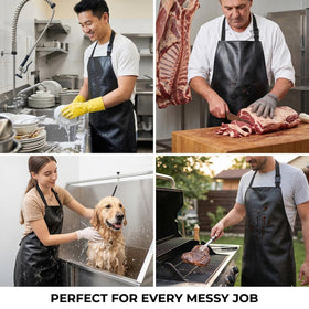 Homsolver durable poly‑cotton apron designed for long wear and wrinkle resistance