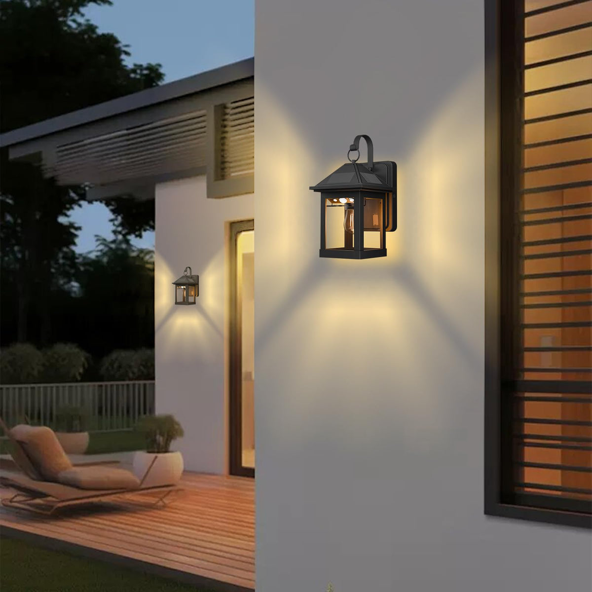 Homunaire warm white 3000K bulb included for cozy exterior ambience