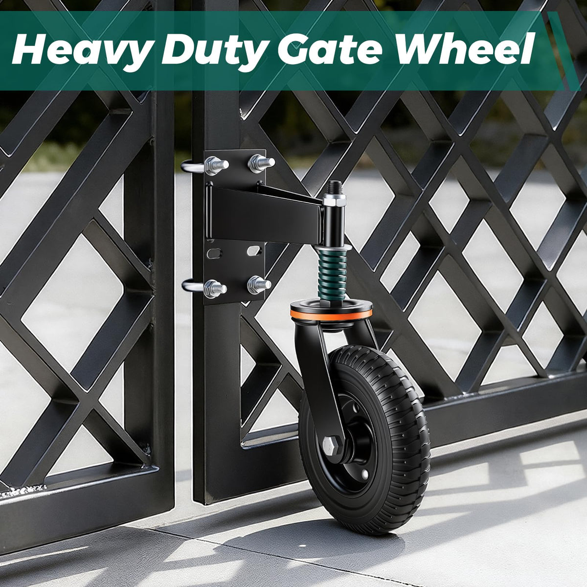 Homwin rubber tire protects driveways while moving gates