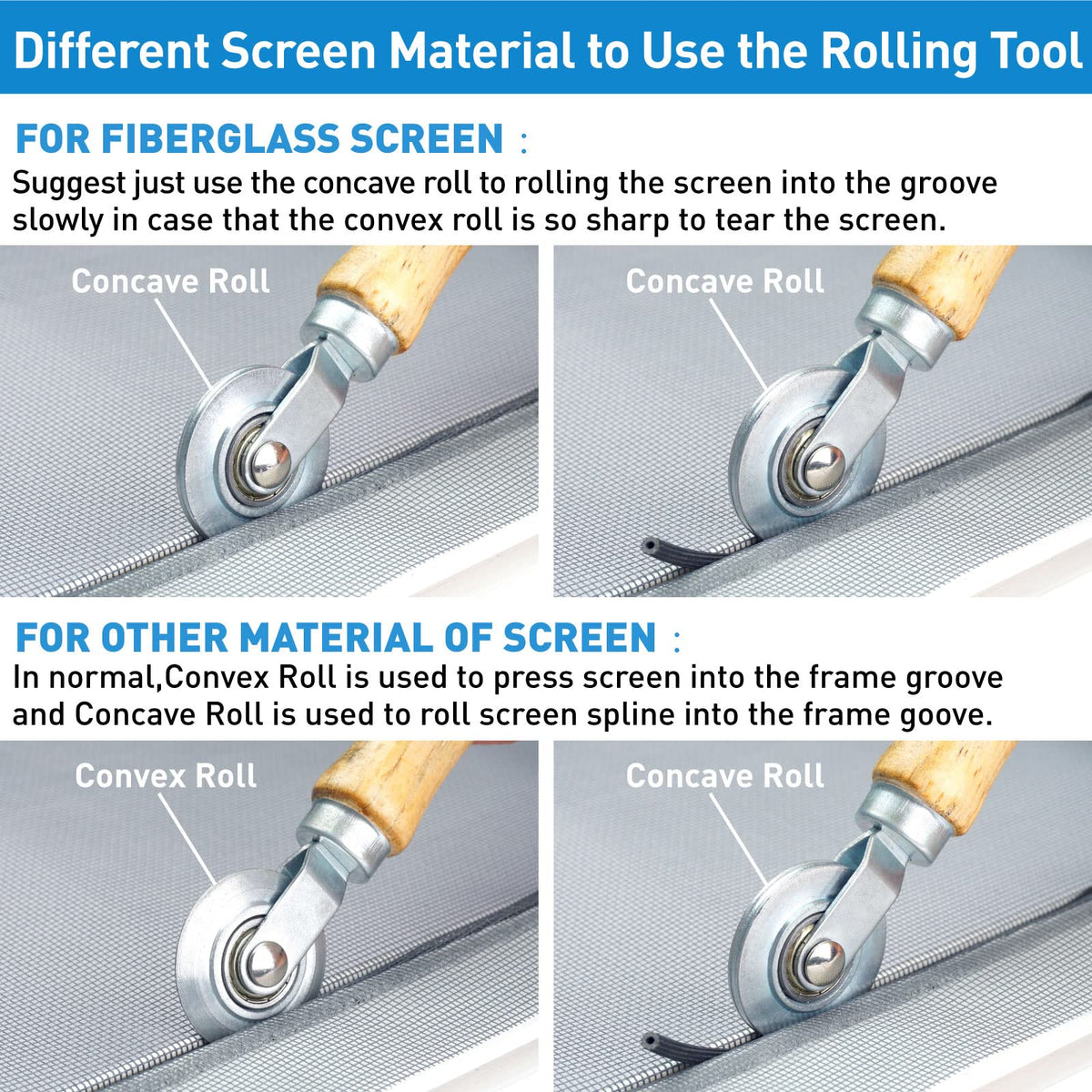 HOMWMPA window screen installer clips hold screen in place