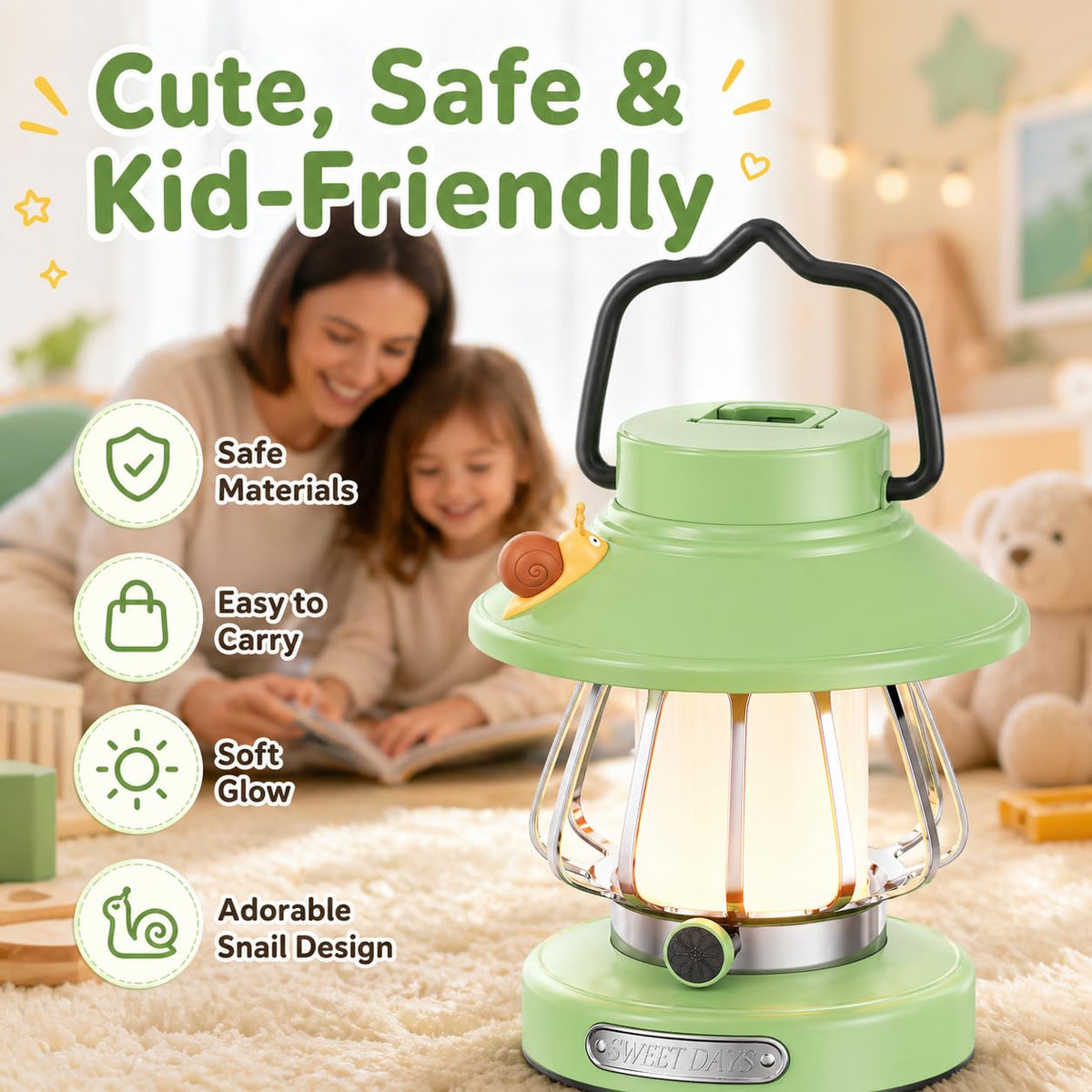 HOMY New Gear lamp shows 3 colors and dimming for customizable glow.