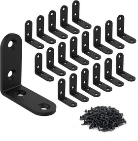 Homydom 20-pcs L corner brackets 2x2 for sturdy shelf support.
