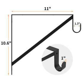 Homydom closet pole bracket with shelf support for organized spaces.