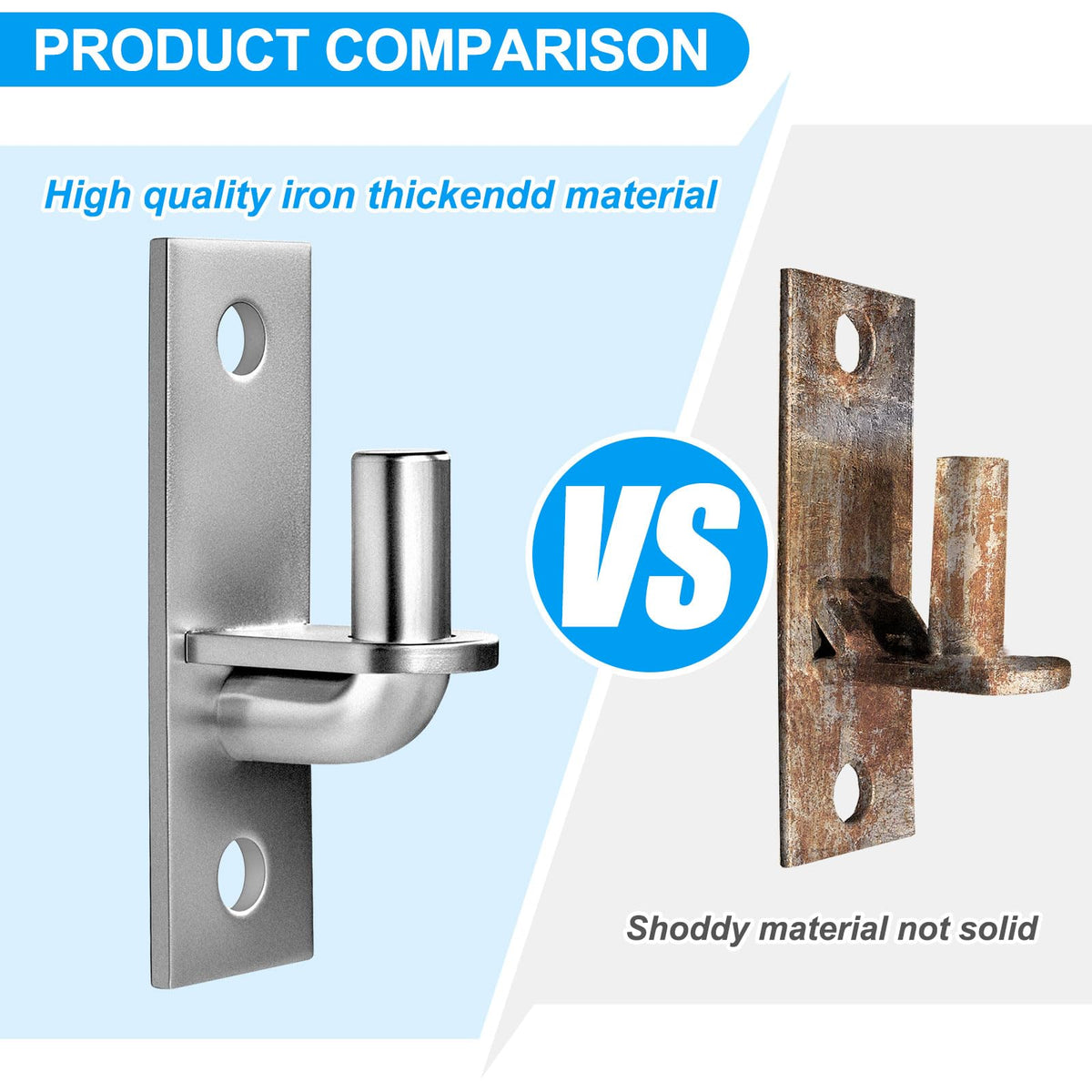 Homydom hinge dimensions showing 4.84 inch length for standard doors.
