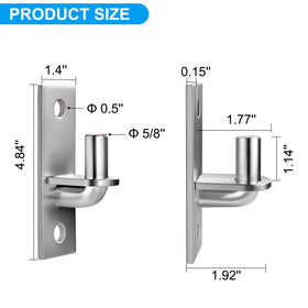 Homydom heavy-duty hinge showing silver galvanized coating for rust resistance.