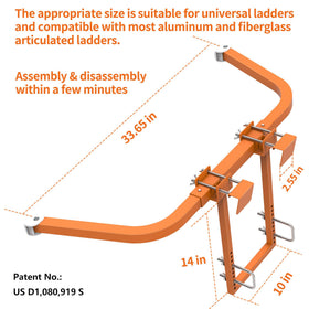 Homydom Ladder Stabilizer with rubber pads prevents slipping and protects surfaces.