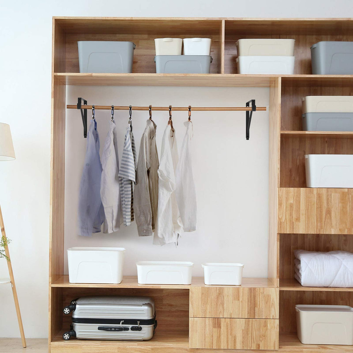 Homydom maximize closet storage bracket designed for space efficiency.
