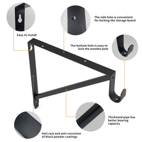 Homydom wall-mount closet bracket enabling secure wall installation.