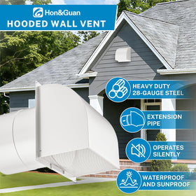 Hon&Guan 6-inch vent with damper and magnetic seal demonstrating secure closing.