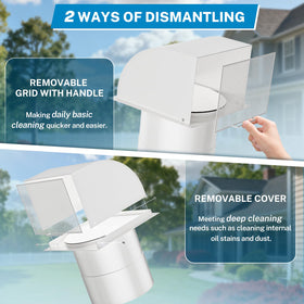 Hon&Guan arc-shaped exhaust vent shows smooth airflow and reduced resistance.