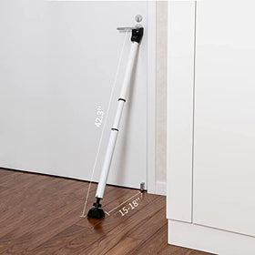 HonesaLoc rubber-footed bottom protects floors while gripping doors securely.