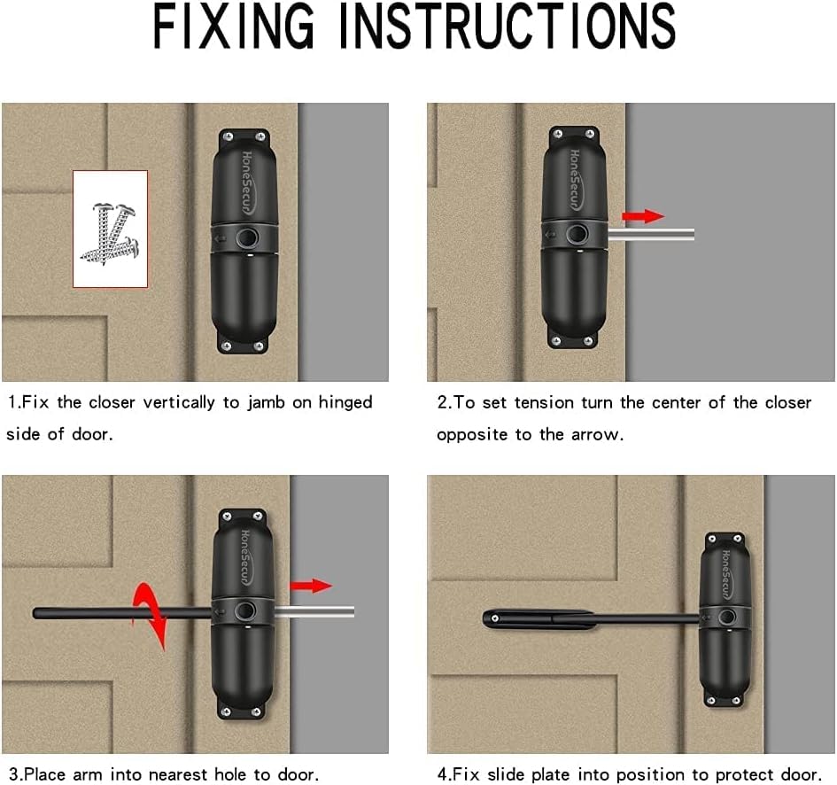 HoneSecur 180-degree arm demonstrates full swing for easy installation and conversion.