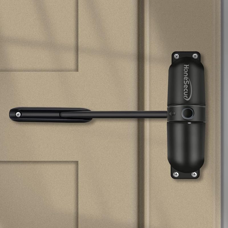 HoneSecur safety spring door closer kit front view for quick self-closing action.