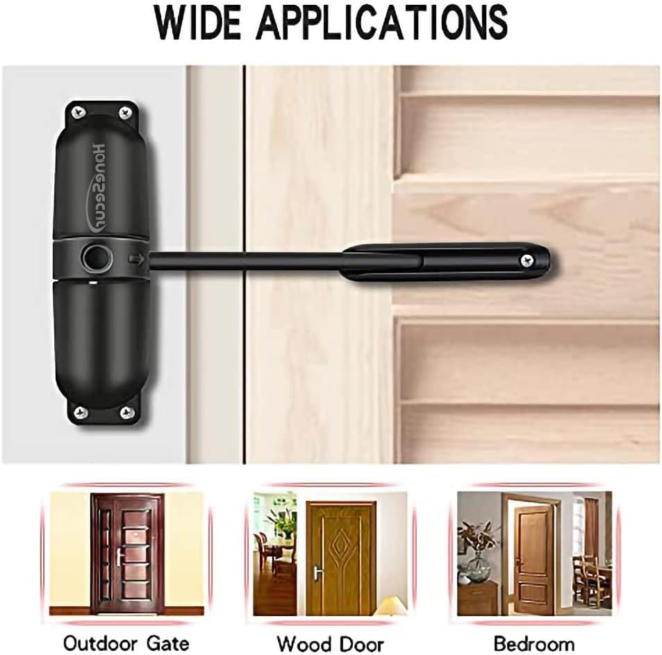 HoneSecur quiet operation reduces noise when doors close.