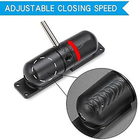 HoneSecur safety spring door closer tension adjustment for different door weights.