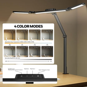 Honeywell adjustable light-bar sections offer flexible positioning on a large desk