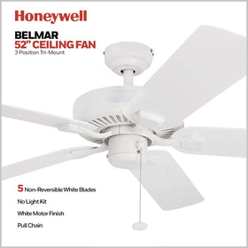 Honeywell Belmar close-up motor for powerful, quiet airflow outdoors.