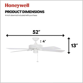 Honeywell Belmar wet-rated exterior fan ideal for porches and gazebos.