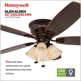 Oil rubbed bronze finish on Honeywell Glen Alden for warm, stylish detail