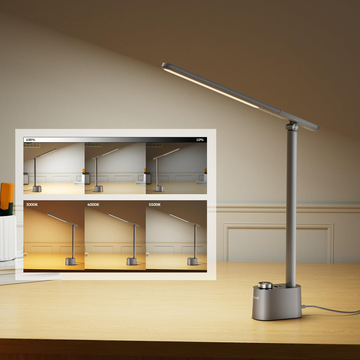 Honeywell H01 Pro Sunturalux lamp extended arm showing compact folding capability