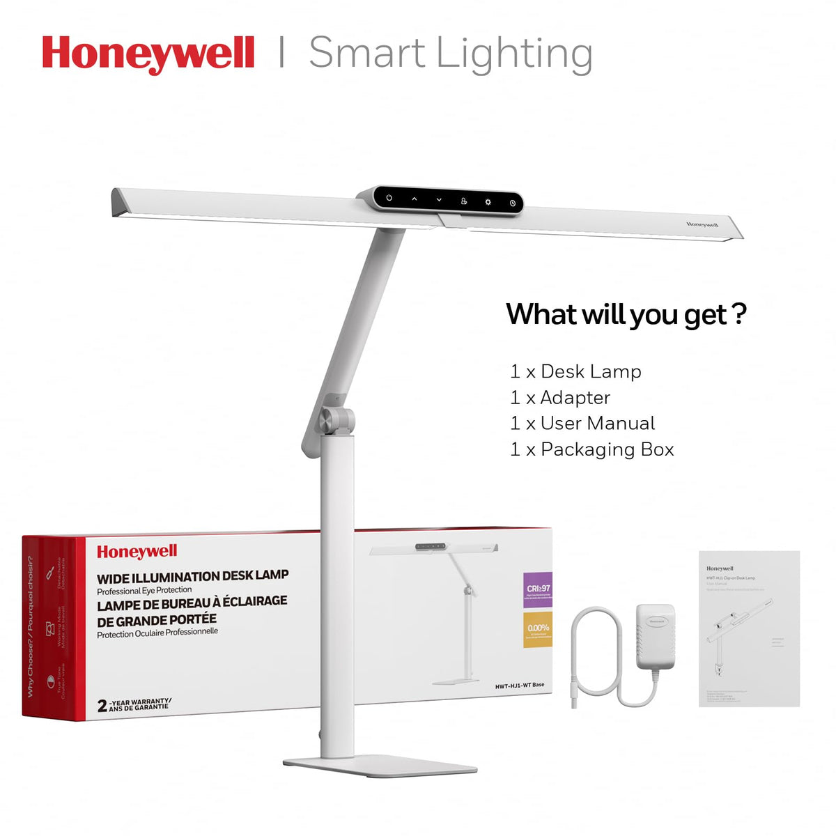 Honeywell HJ1WT color temperature range supports 3000–5700K for tasks.