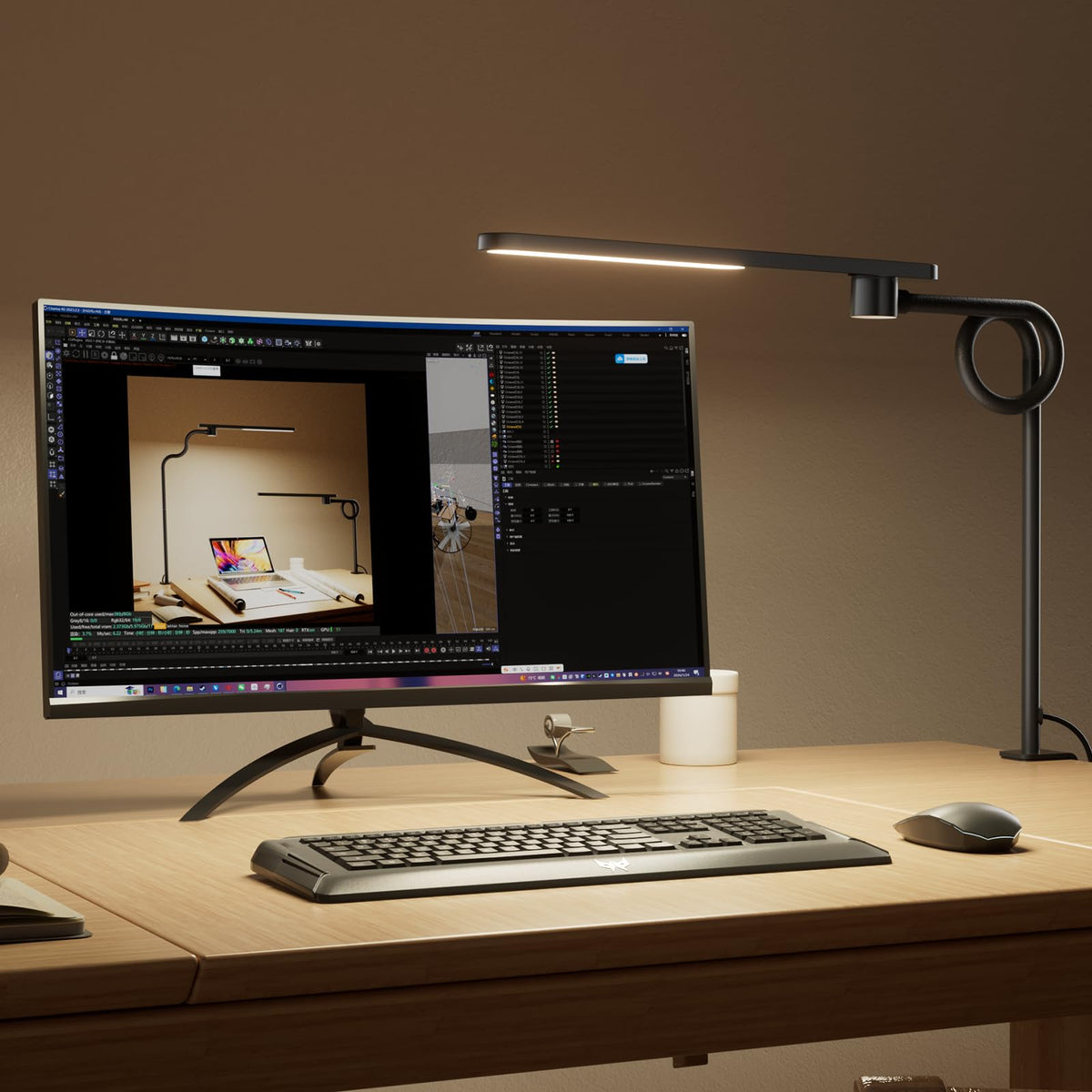 Honeywell HJ2 CRI≥97 full-spectrum light reproduces colors accurately for art and study.