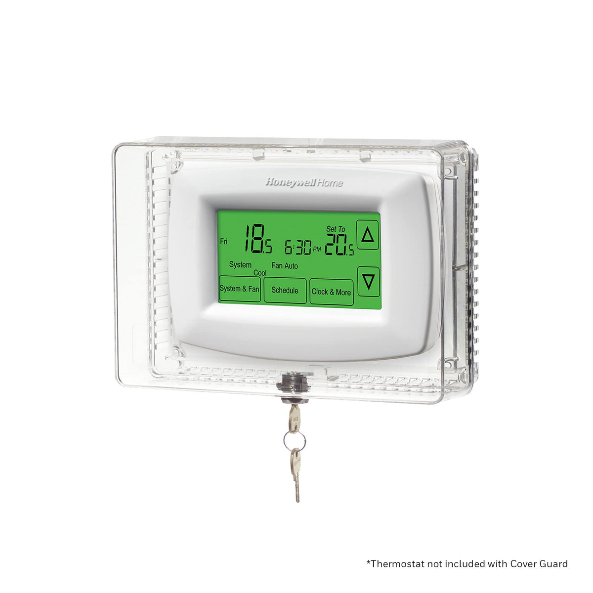 Clear acrylic cover resists yellowing for lasting visibility.