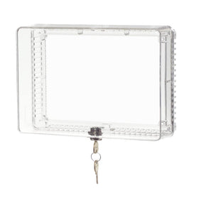 Honeywell Home CG512A1009 guard front view protects thermostat from tampering.