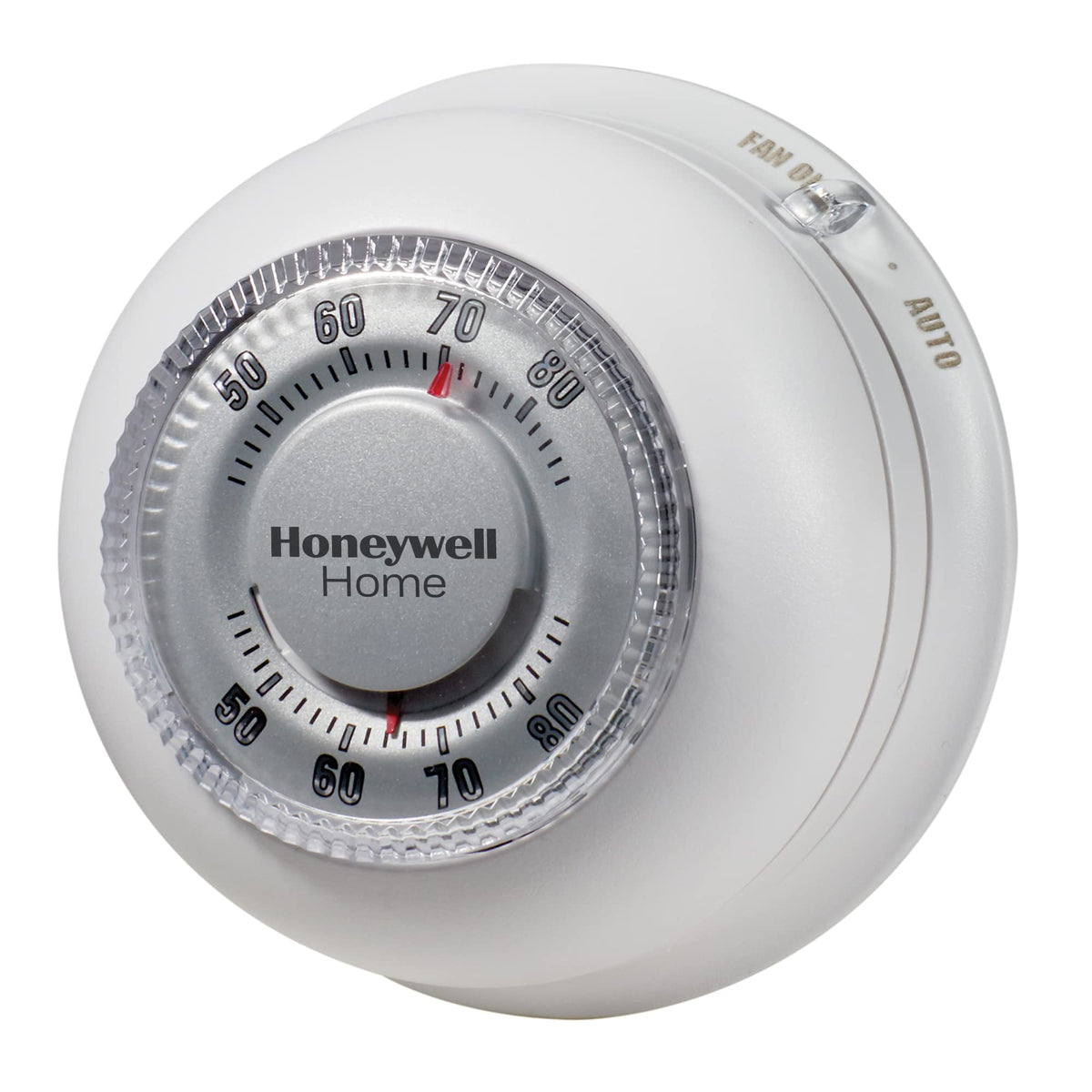 Honeywell Home CT87N1001 faceplate closeup showing quick manual adjustment.