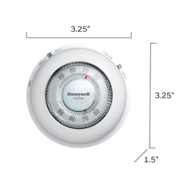 Honeywell Home thermostat in living room setting enables effortless tweaks.