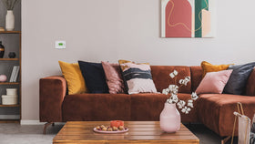 Honeywell Home backlit display enables quick temperature checks