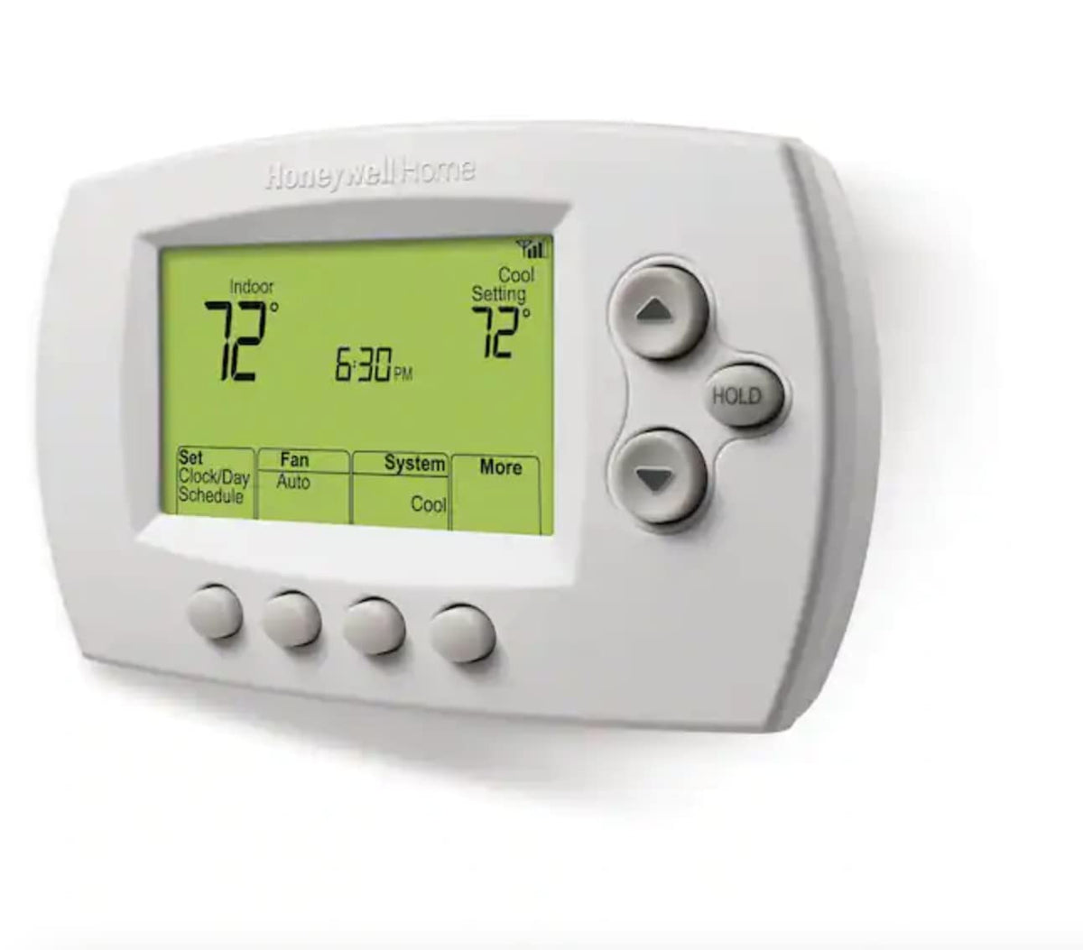 Honeywell Home RTH6580WF thermostat wall display for easy remote control.