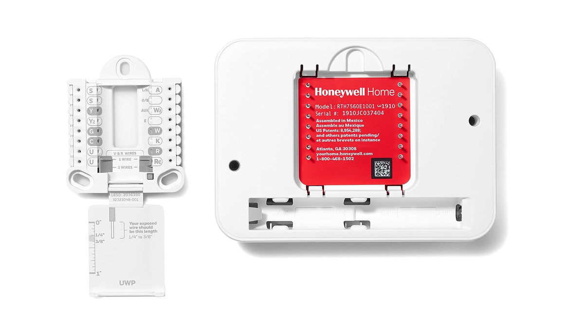 Honeywell Home RTH7560E white finish blends with most interiors.